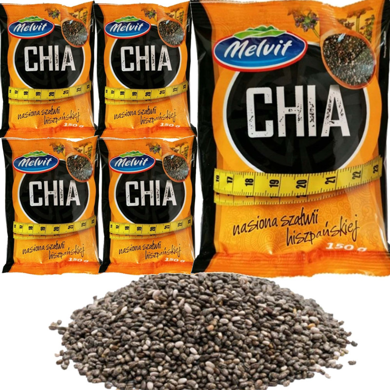 Melvit Nasiona CHIA szałwia hiszpańska 150g x5 = 0,75KG