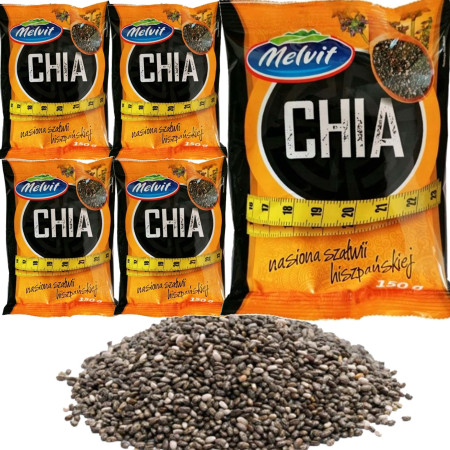 Melvit Nasiona CHIA szałwia hiszpańska 150g x5 = 0,75KG