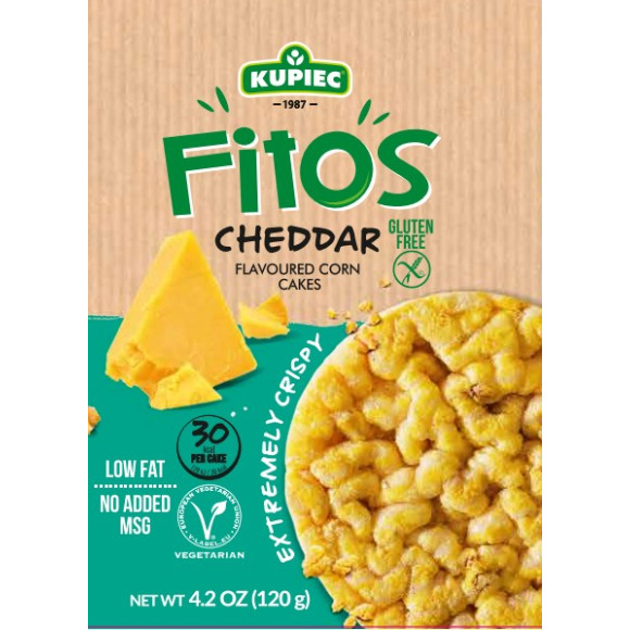 Kupiec FITOS WAFLE smakowe KUKURYDZIANE o smaku CHEDDAR bezglutenowe 120g