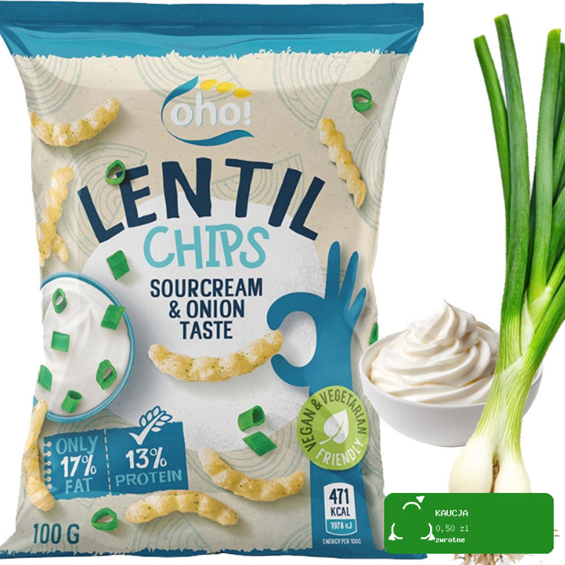 OHO LENTIL CHIPS Chipsy z czerwonej soczewicy MIX 3 SMAKÓW 100g x3 = 0,3kg