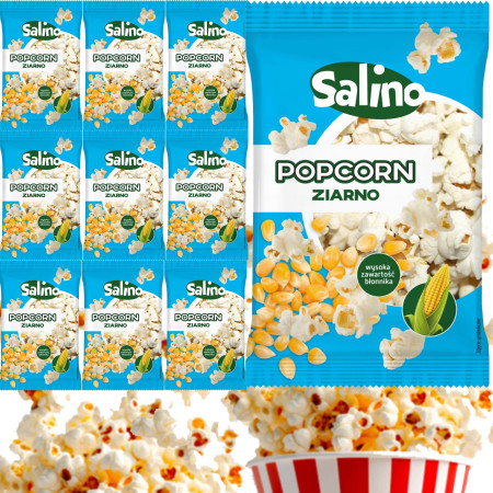 Salino POPCORN ZIARNO KUKURYDZY do zrobienia popcornu 150g x10 = 1,5kg