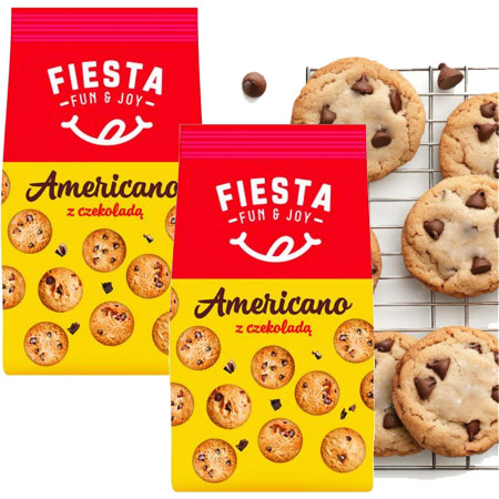 Fiesta CIASTKA AMERICANO Z KAWAŁKAMI CZEKOLADY a la pieguski100g x2 =0,2kg
