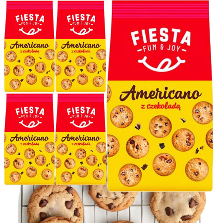 Fiesta CIASTKA AMERICANO Z KAWAŁKAMI CZEKOLADY a la pieguski100g x5 =0,5kg