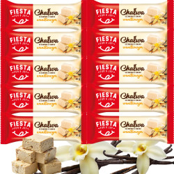 FIESTA CHAŁWA SEZAMOWA O SMAKU WANILIOWYM słodka pzekąska 50g x10 = 0,5kg
