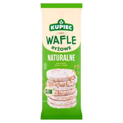 Kuiec WAFLE RYŻOWE NATURALNE KUPIEC SLIM bezglutenowe źródło błonnika 90g
