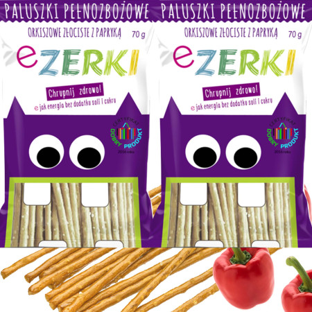 eZerki PALUSZKI ORKISZOWE dla dzieci złociste Z PAPRYKĄ  70g x2 = 140g