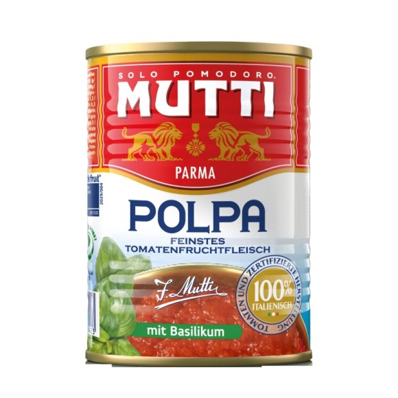 PULPA MUTTI 400g włoskie pomidory drobno krojone bez skórki