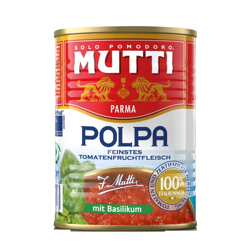 PULPA MUTTI 400g włoskie pomidory drobno krojone bez skórki