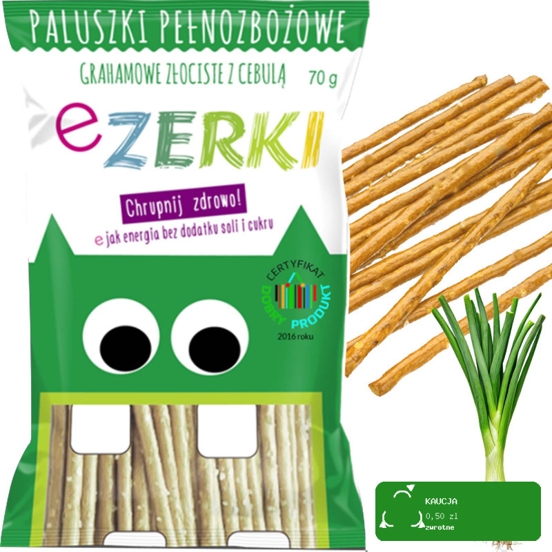eZerki PALUSZKI pełnozbożowe bez cukru MIX 4 SMAKÓW dla dzieci 70g x4 = 0,28kg