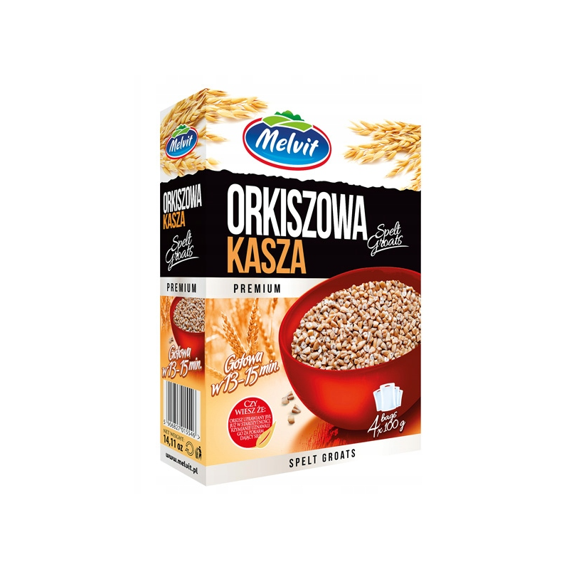  Melvit KASZA ORKISZKOWA PREMIUM 4x100G torebki 
