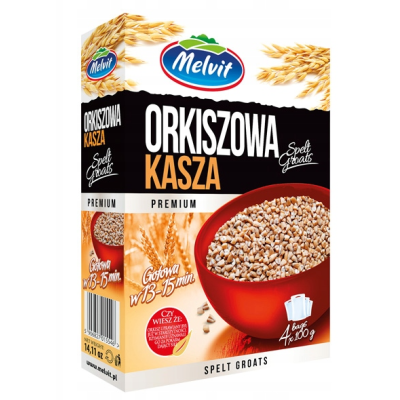  Melvit KASZA ORKISZKOWA PREMIUM 4x100G torebki 