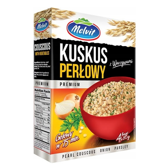 Melvit KUSKUS PERŁOWY Z WARZYWAMI (4 x 80 g) 320 g 