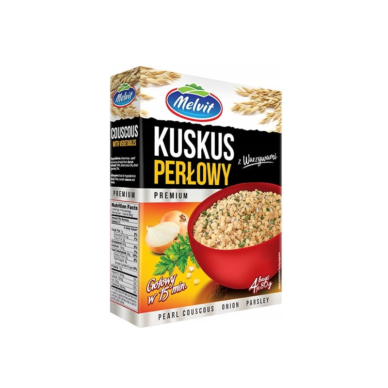 Melvit KUSKUS PERŁOWY Z WARZYWAMI (4 x 80 g) 320 g 