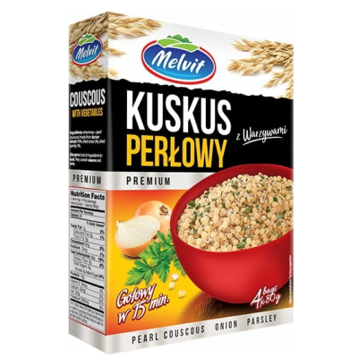Melvit KUSKUS PERŁOWY Z WARZYWAMI (4 x 80 g) 320 g 