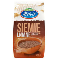 Melvit SIEMIĘ LNIANE 400G wysoka zawartość błonnika 