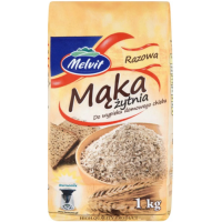 Melvit MĄKA ŻYTNIA RAZOWA 1KG PEŁNE ZIARNO