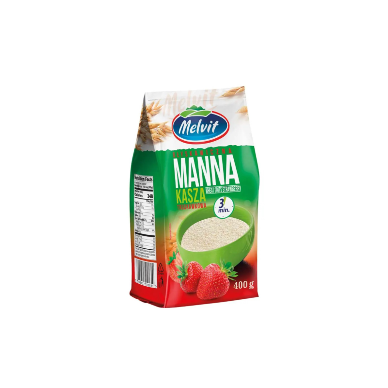 Melvit KASZA MANNA BŁYSKAWICZNA TRUSKAWKOWA 400G