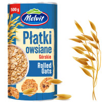 Melvit PŁATKI OWSIANE GÓRSKIE 500g TUBA 