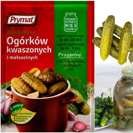 Prymat PRZYPRAWA DO OGÓRKÓW KISZONYCH KWASZONYCH MAŁOSOLNYCH 40g