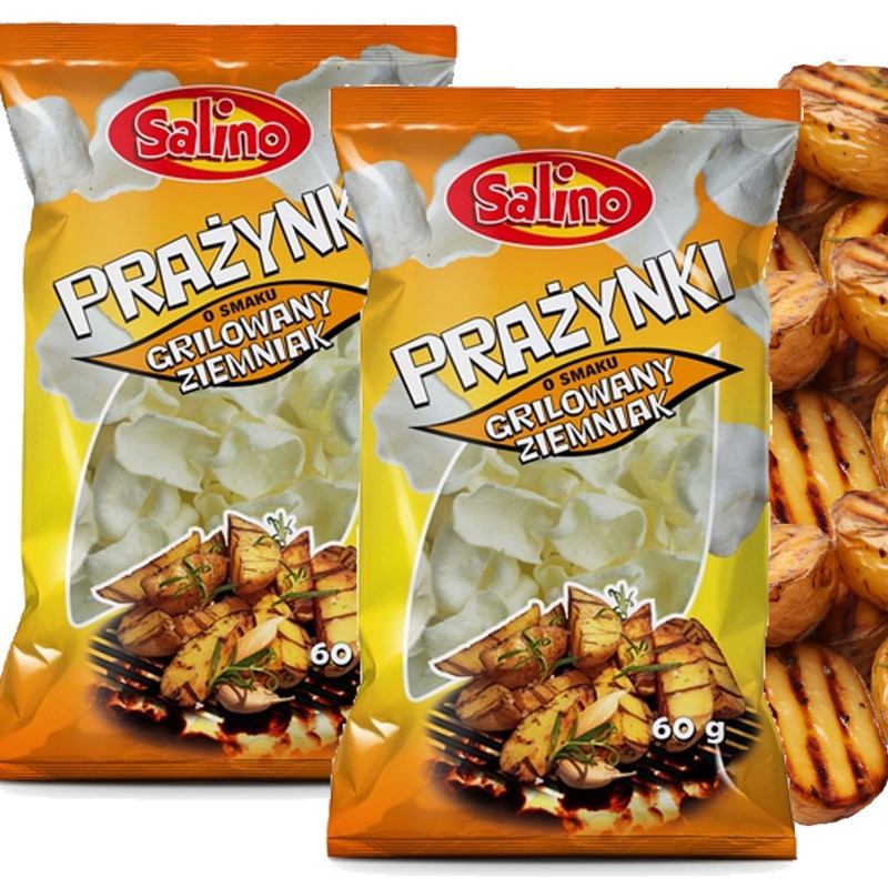 Salino PRAŻYNKI  ziemniaczane SNAKI GRILOWANY ZIEMNIAK 60g x2 = 120g