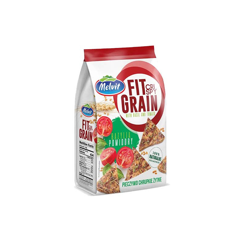 Melvit PIECZYWO CHRUPKIE ŻYTNIE Crispy BAZYLIA POMIDORY 150g 