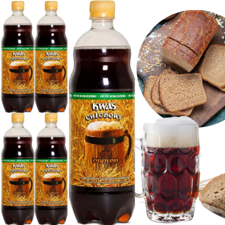 Obolon KWAS CHLEBOWY 1L kvass beer x5 = 5L