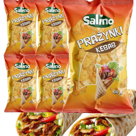 Salino PRAŻYNKI ZIEMNIACZANE KEBAB chrupiące lekkie 60g x5 = 0,3kg