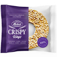 Melvit PIECZYWO CHRUPKIE PSZENNE CZOSNKOWE Crispy Rings 90g  KRÓTKA DATA 