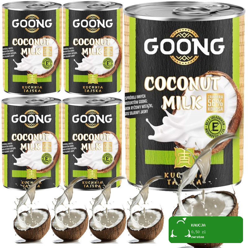 Pamapol GOONG MLECZKO KOKOSOWE 5-7% 56% kokosa 400ml x 5 = 2L