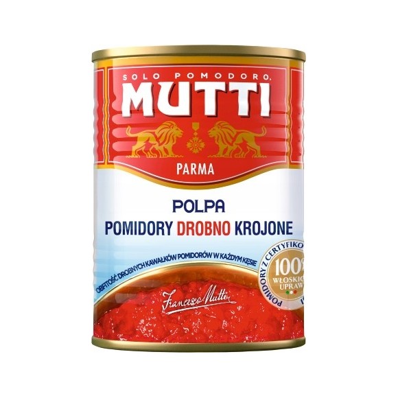 PULPA MUTTI 400g włoskie pomidory drobno krojone bez skórki