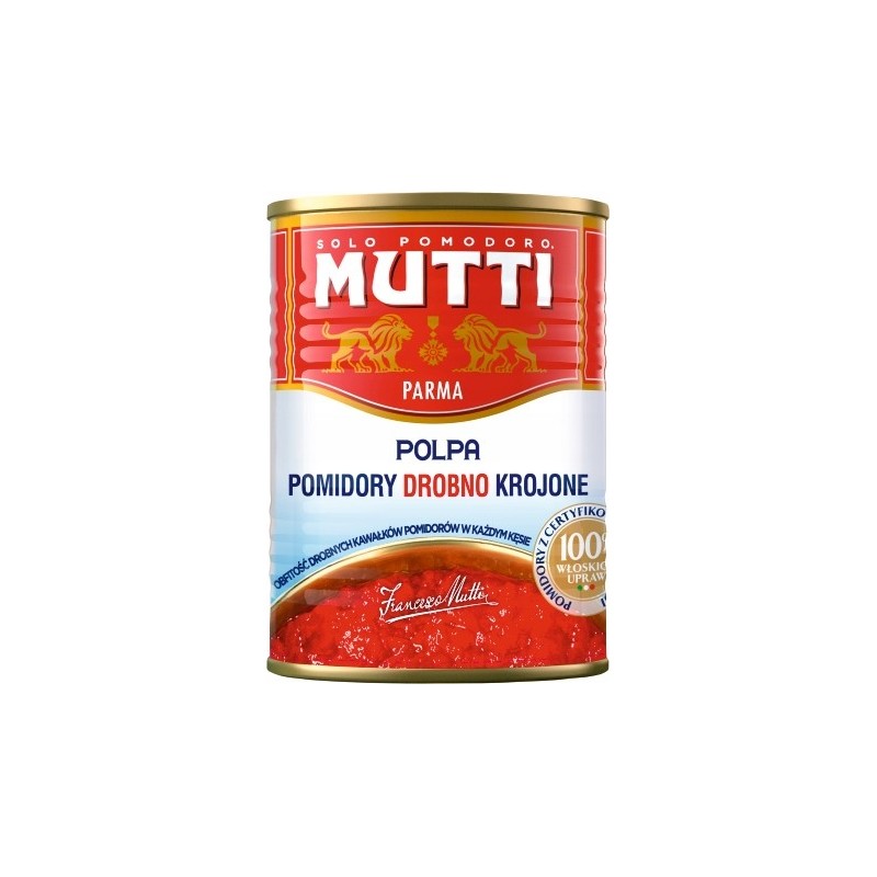 PULPA MUTTI 400g włoskie pomidory drobno krojone bez skórki