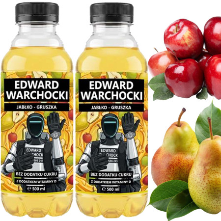 FORTUNA EDWARD WARCHOCKI napój niegazowany wit.D JABŁKO GRUSZKA 500ml x2= 1L
