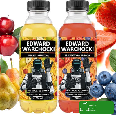 FORTUNA EDWARD WARCHOCKI napój niegazowany wit.D MIX 2 SMAKÓW 500ml x2= 1L