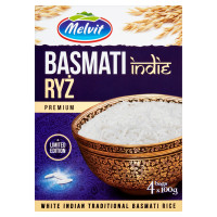 Melvit RYŻ BASMATI INDIE TRADYCYJNY PREMIUM 4x 100g 0,4KG