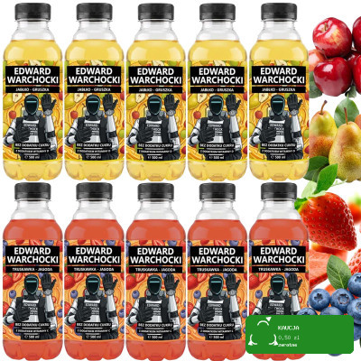 FORTUNA EDWARD WARCHOCKI napój niegazowany wit.D MIX 2 SMAKÓW 500ml x10= 5L