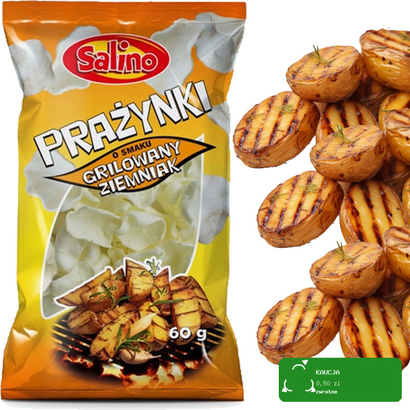 Salino PRAŻYNKI ZIEMNIACZANE MIX 6 SMAKÓW lekkie chrupiące 60g x6 = 0,36kg