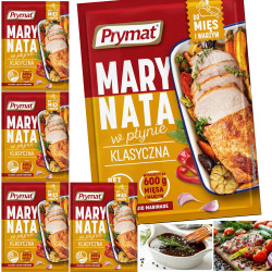 Prymat MARYNATA W PŁYNIE KLASYCZNA DO MIĘS WARZYW na 0,6KG mięsa 66ml x5=0,33L
