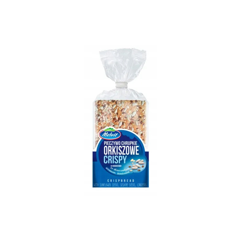Melvit CRISPY pieczywo  ORKISZOWE SŁONECZNIK. SEZAM SIEMIĘ 130g