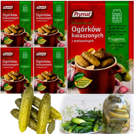 Prymat PRZYPRAWA DO OGÓRKÓW KISZONYCH KWASZONYCH MAŁOSOLNYCH 40g x5 = 0,2kg
