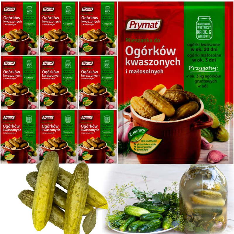 Prymat PRZYPRAWA DO OGÓRKÓW KISZONYCH KWASZONYCH MAŁOSOLNYCH 40g x10 = 0,4kg