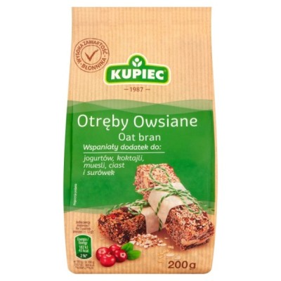 Kupiec OTRĘBY OWSIANE 200g 0,2KG dodatek do jogurtów