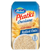 Melvit PŁATKI OWSIANE GÓRSKIE 100% 500g 0,5KG źródło błonnika wit z grupy B