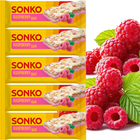 Sonko BATON KUKURYDZIANO RYŻOWY smak MALINA MALINOWY przekąska 11g x5 =55g