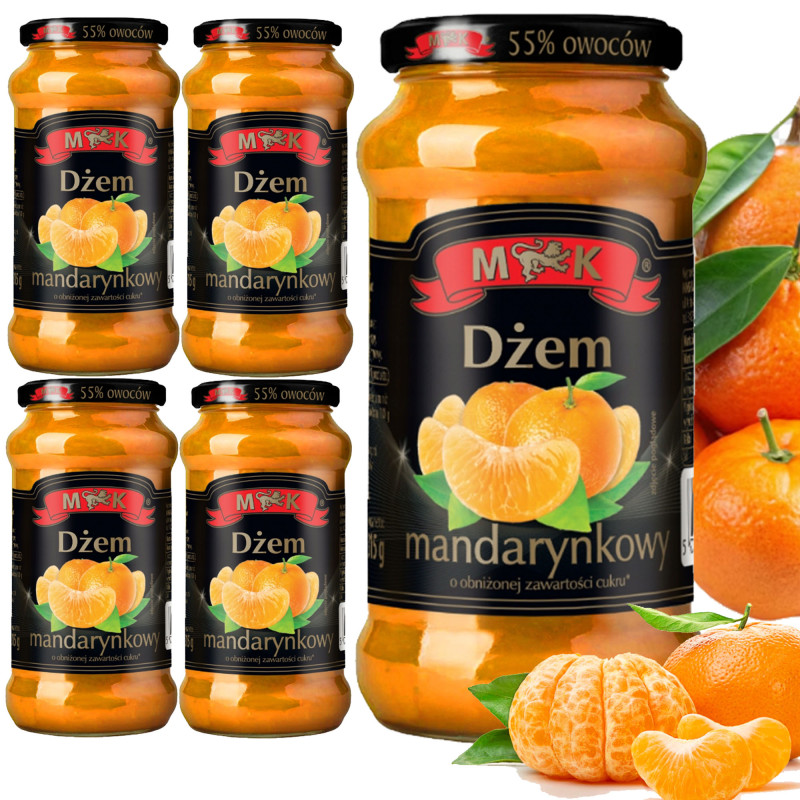 Konshurt MK DŻEM MANDARYNKOWY z mandarynek słoik 315g x5 = 1,57kg