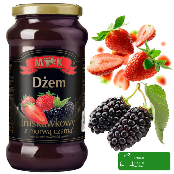 Konshurt MK DŻEM MIX 4 SMAKÓW owocowe pyszne słoik 315g x4 = 1,26kg