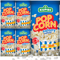 Kupiec POPCORN smak SOLONY słona przekąska 80g x5 = 0,4kg