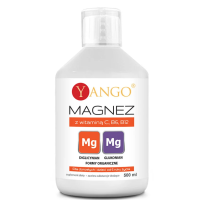 Yango MAGNEZ Z WITAMINĄ C B6 B12 dla dorosłych i dla dzieci płyn  500ml 