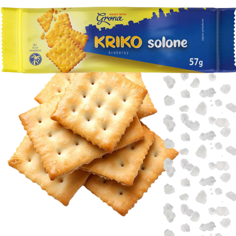 Grana KRIKO KRAKERSY SOLONE chrupiąca przekąska bez oleju palmowego 57g