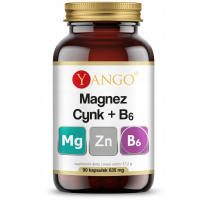 Yango MAGNEZ + CYNK + B6 635mg wsparcie mięśnie energia 90 kapsułek