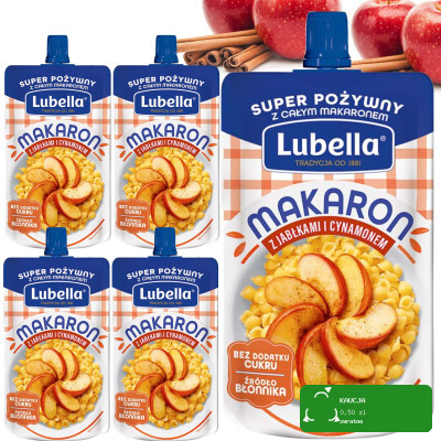 LUBELLA deser MAKARON Z JABŁKAMI I CYNAMONEM bez cukru 170G x 5 = 850G